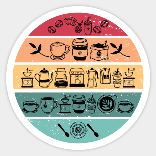 Retro coffee lover design Sticker